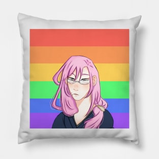 Cherry Blossom w/ Gay Pride Flag Pillow