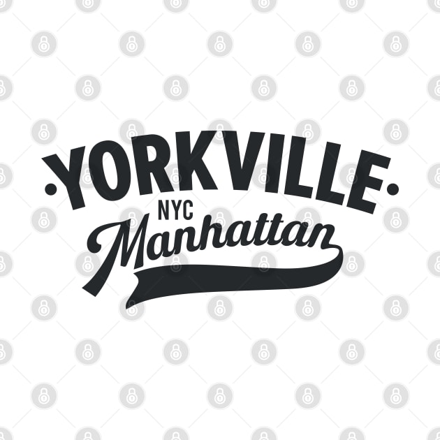 Yorkville Minimalist Logo - Manhattan Chic Apparel - New York City by Boogosh