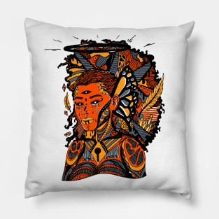 Orangrey Jupiter Cries Pillow