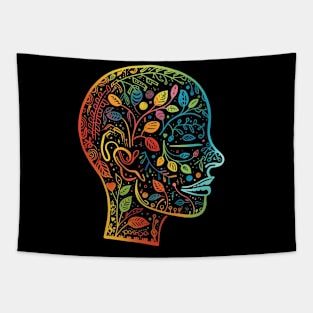 Rainbow floral mind Tapestry