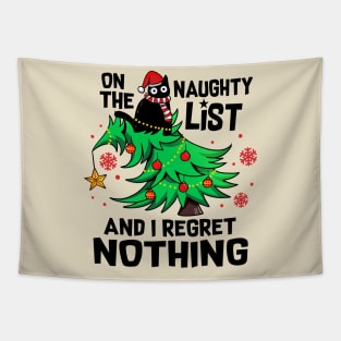 On The Naughty List I Regret Nothing Tapestry