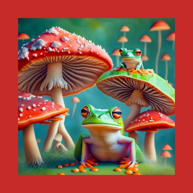 Magical Frogs and Mushrooms by JimDeFazioPhotography