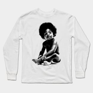 Biggie Baby Kanji White Long Sleeve T-Shirt