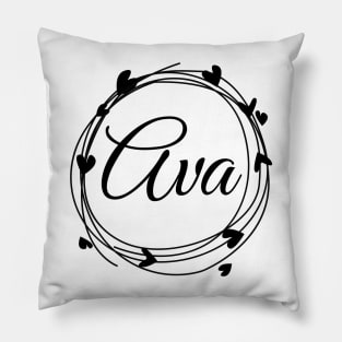 Ava name cute design Pillow