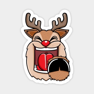 The laughing reindeer pointing at you Magnet