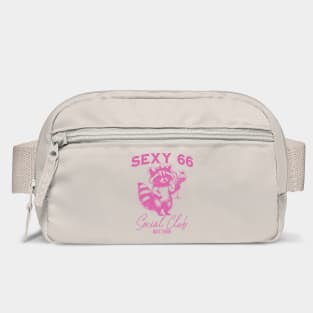 SEXY 66 Social Club, Established 1959, cute cocktail drinking Raccoon coquette hairbow, Comfort Colors girly girl pink Bag