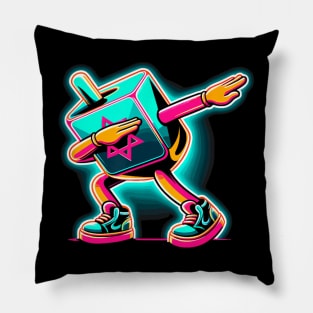 Love Hanukkah Jewish Holiday Dabbing Dreidel Pillow