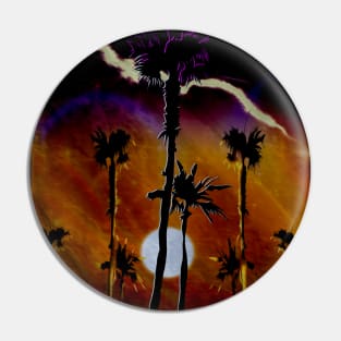 Lightning Palms at Sunset Pin