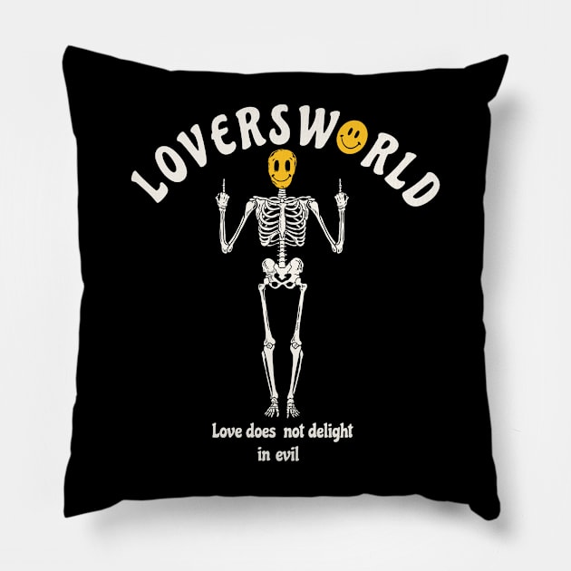 SMILEY LOVERS Pillow by Merchsides