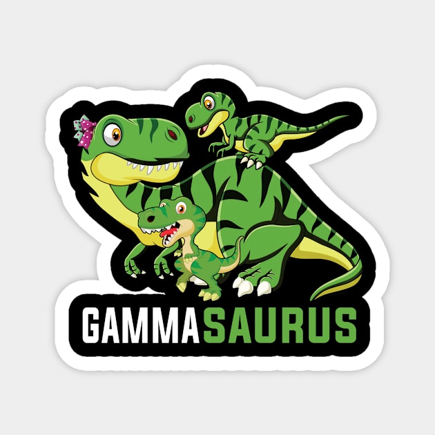 GAMMAsaurus Cute GAMMA Saurus Dinosaur Christmas Magnet by InterFish