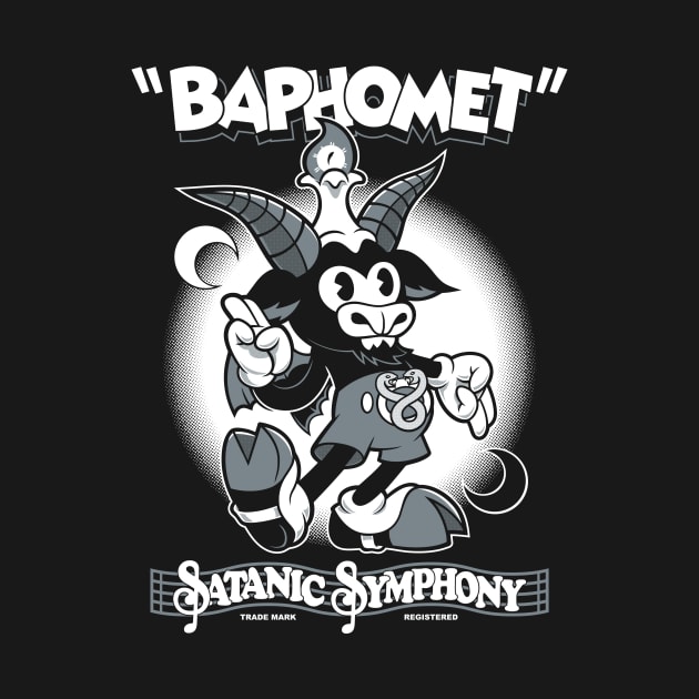 Baphomet - Vintage Cartoon Rubber Hose Devil - Satanic Symphony by Nemons