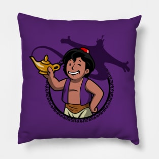 Aladdin Magic Genie Cute Gamer Parody Fantasy Cartoon Pillow