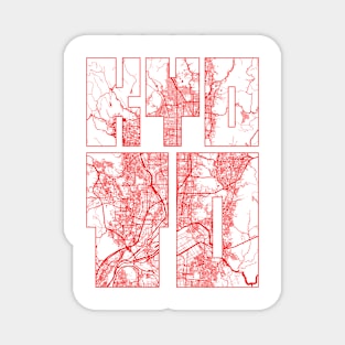 Kyoto, Kansai, Japan City Map Typography - Oriental Magnet