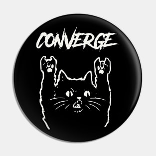 converge and the cat Pin