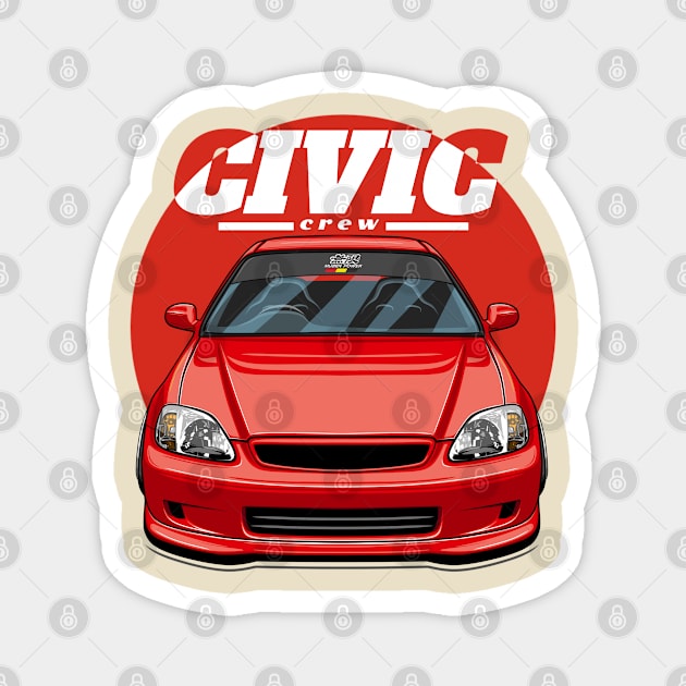 Civic Crew (red) Magnet by Rezall Revolution