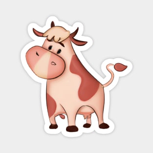 Cute Cow Drawing Magnet