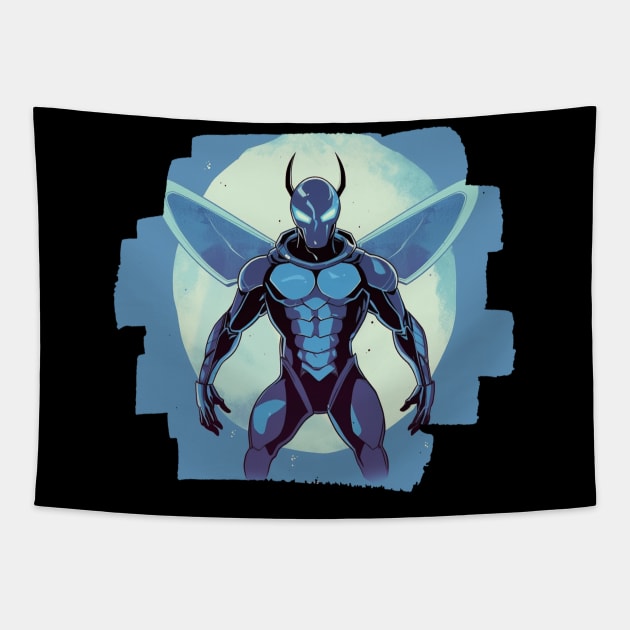 Blue Beetle Tapestry by Pixy Official