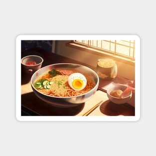 Delicous Japanese Food Ramen Noodles - Anime Wallpaper Magnet