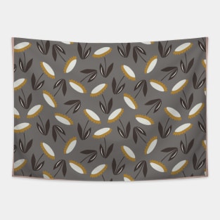 Echinacea pattern - white and grey palette Tapestry