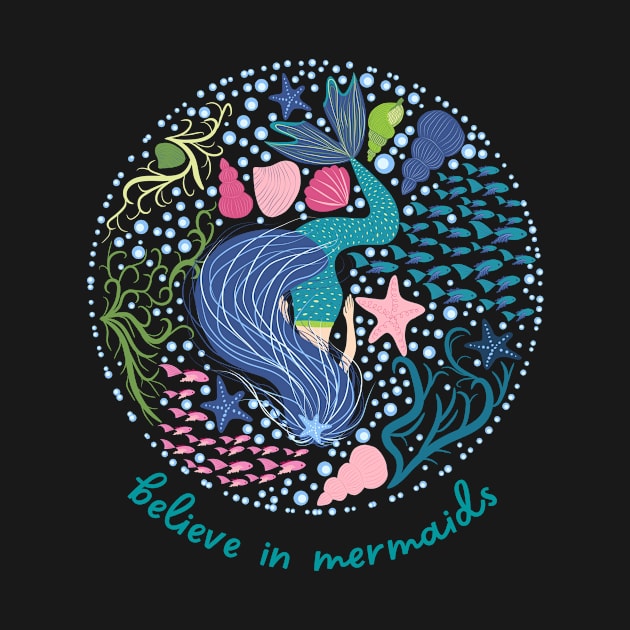 Mermaids T-Shirt by Melchi