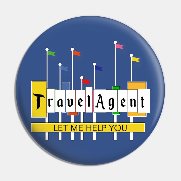 Travel Agent Land Pin by EnchantedTikiTees