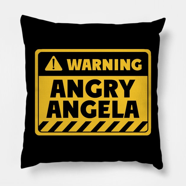Angry Angela Pillow by EriEri