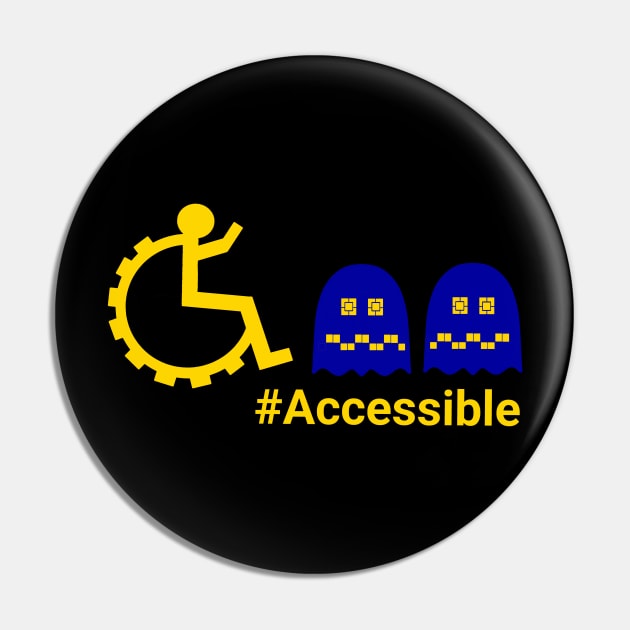 Accessible pacman Pin by #Accessible