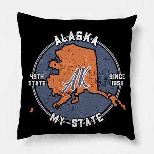 Alaska My State Patriot State Tourist Gift Pillow