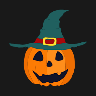 Pumpkin with Witch Hat T-Shirt