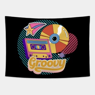 Retro Groovy music Tapestry