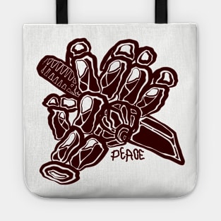 peace skull Tote