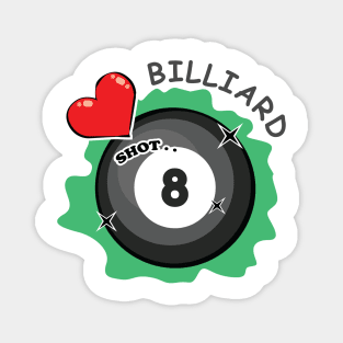 I Love Billiard Magnet