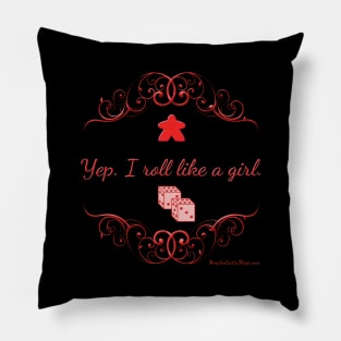 Like a Girl, red Pillow