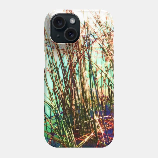 Aquatic vegetation, aquatic plant, aquatic plants, leaves, leaf, nature, botanical, tropical, exotic, water, summer, reflection, sun, sunny-day, spring, holiday, xmas, red, green, Phone Case by PrintedDreams