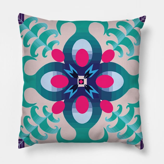 Geometric Abstract Modern Art Pillow by BencDesignStudio