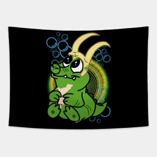 ALLIGATOR KAWAII HORNS Tapestry