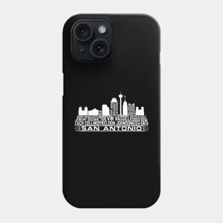 San Antonio Basketball Team 23 Player Roster, San Antonio City Skyline Phone Case