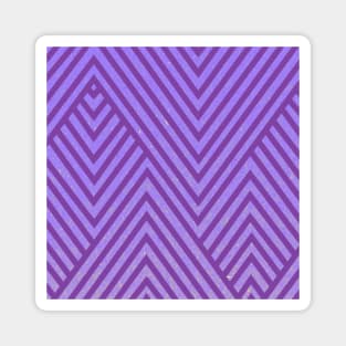 Purple Chevron Geometric Design Magnet