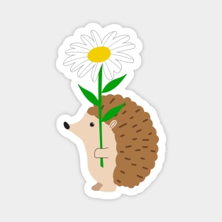 Hedgehog with a daisy Magnet