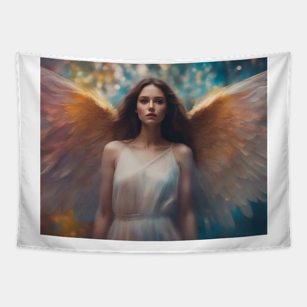 arriving of an angel Tapestry by bogfl