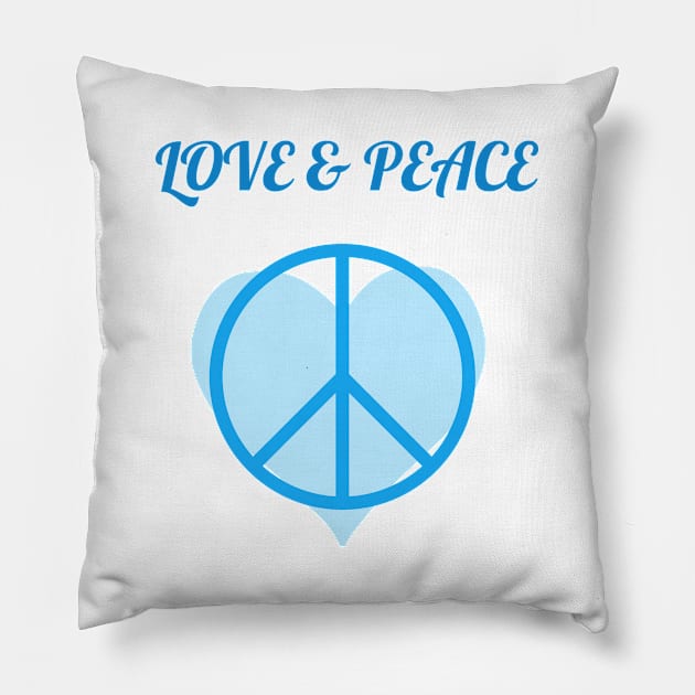 LOVE & PEACE Pillow by zzzozzo