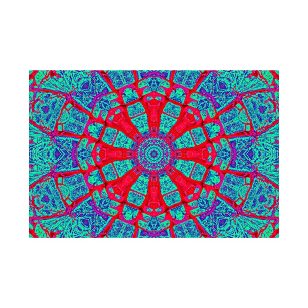 Multi coloured kaleidoscope mandala by stevepaint