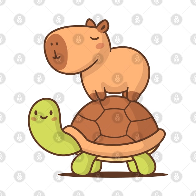 Capybara and Turtle by zoljo