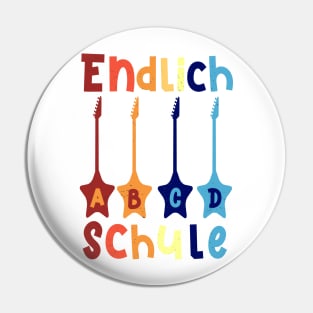 Endlich Schule Rockgitarre ABCD T shirt Pin