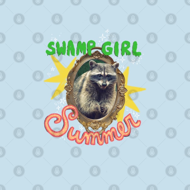 Swamp Girl Summer - Raccoon by snakelung