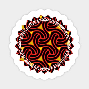 Red and Black Knot Pattern Magnet