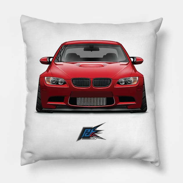 bmw m3 v8 red Pillow by naquash