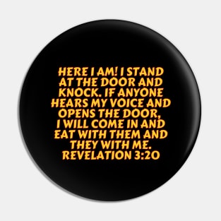 Bible Verse Revelation 3:20 Pin