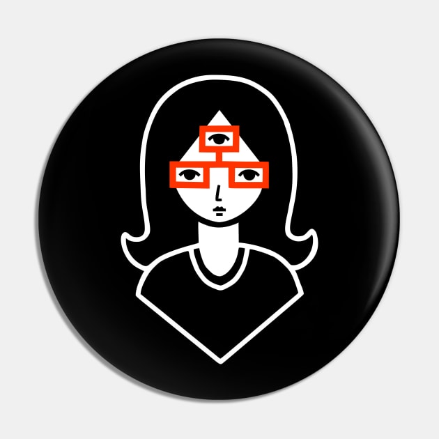 Third Eye Glasses Pin by obinsun