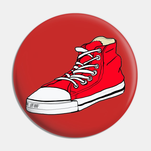 Big Red Shoe Pin by silentrob668